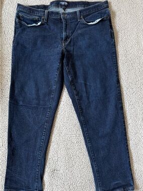 Lands' End Men’s Dark Blue Straight Jeans